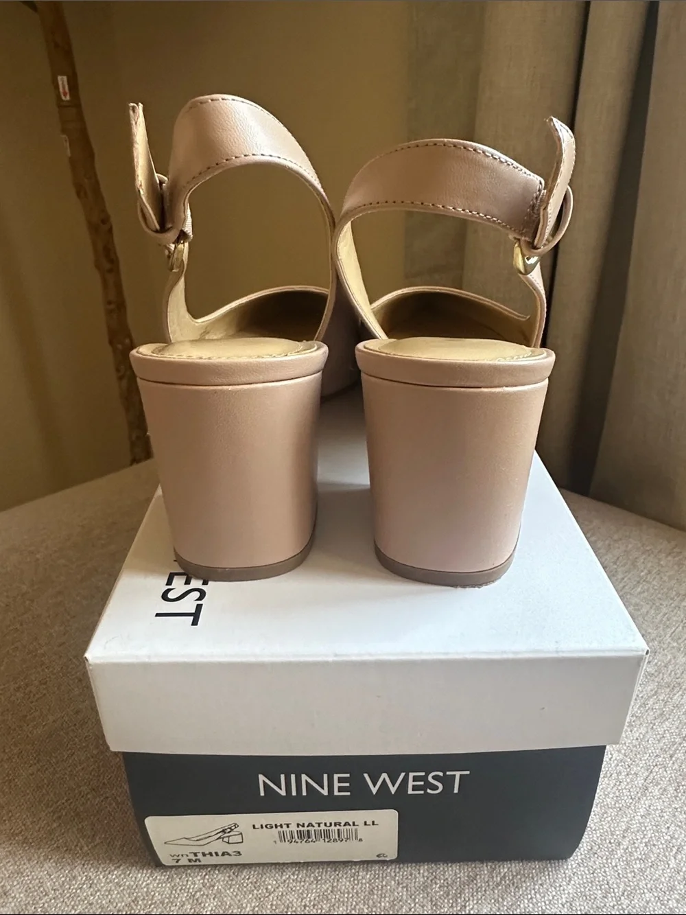 Nine West Women's Beige Pointed Slingback Flats